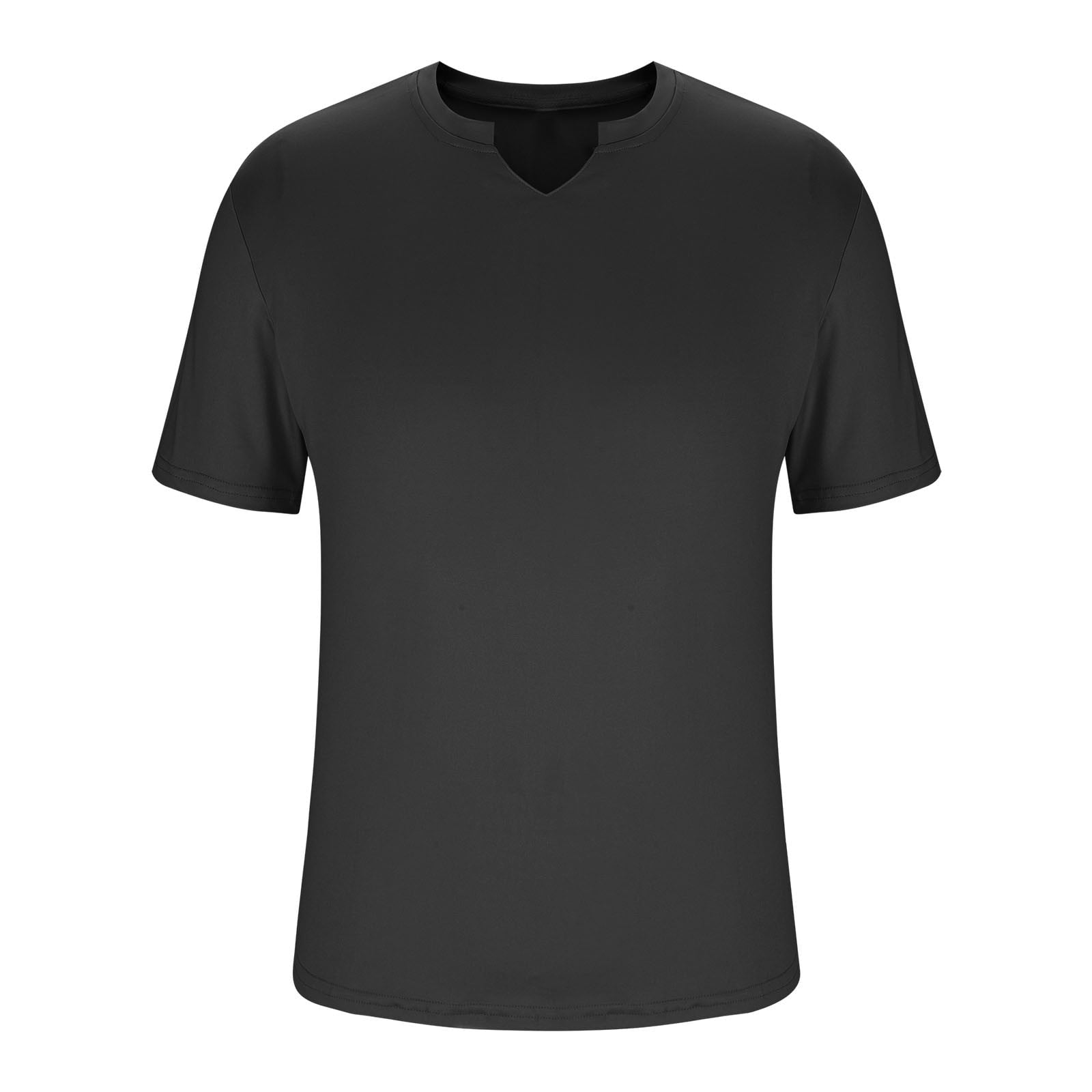 Men’s Short Sleeve Athletic Dry-Fit T-Shirt – Black Workout Top