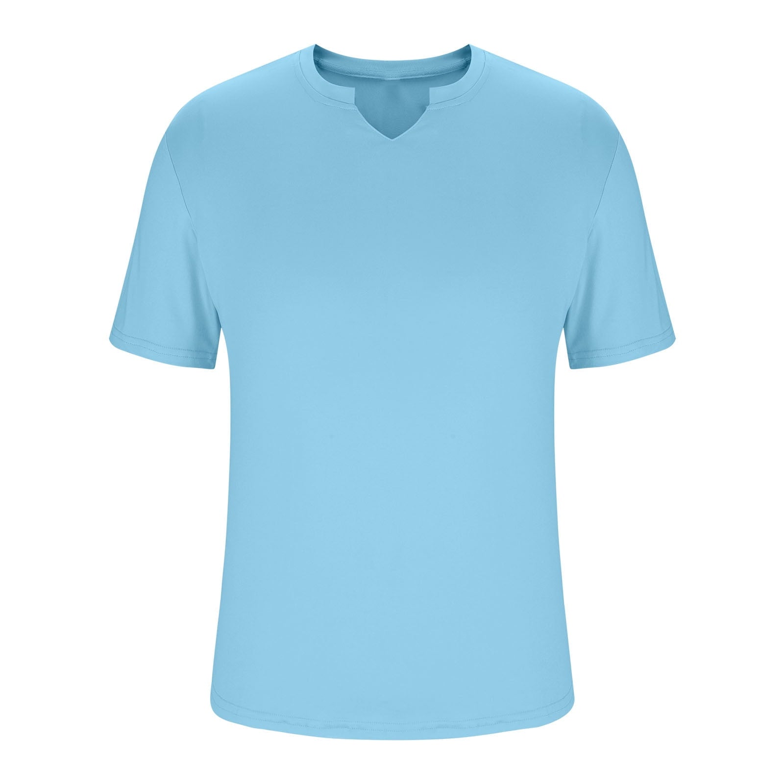Men’s Short Sleeve Athletic Dry-Fit T-Shirt – Blue sky Workout Top