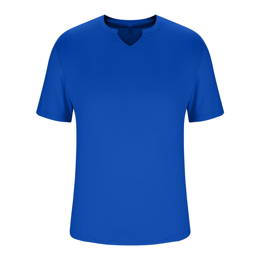 Men’s Short Sleeve Athletic Dry-Fit T-Shirt – BLUE Workout Top