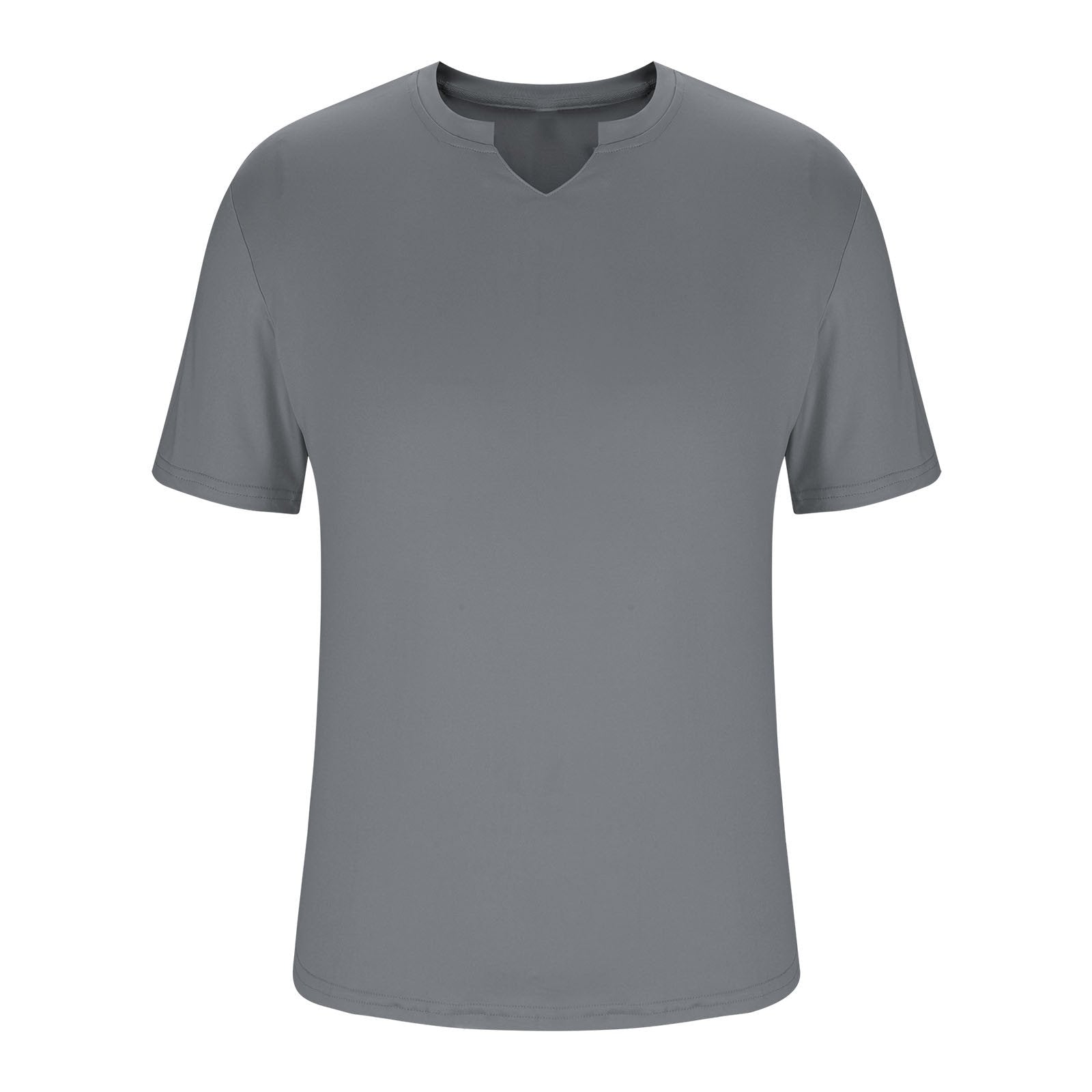 Men’s Short Sleeve Athletic Dry-Fit T-Shirt – Gray Workout Top