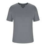 Men’s Short Sleeve Athletic Dry-Fit T-Shirt – Gray Workout Top