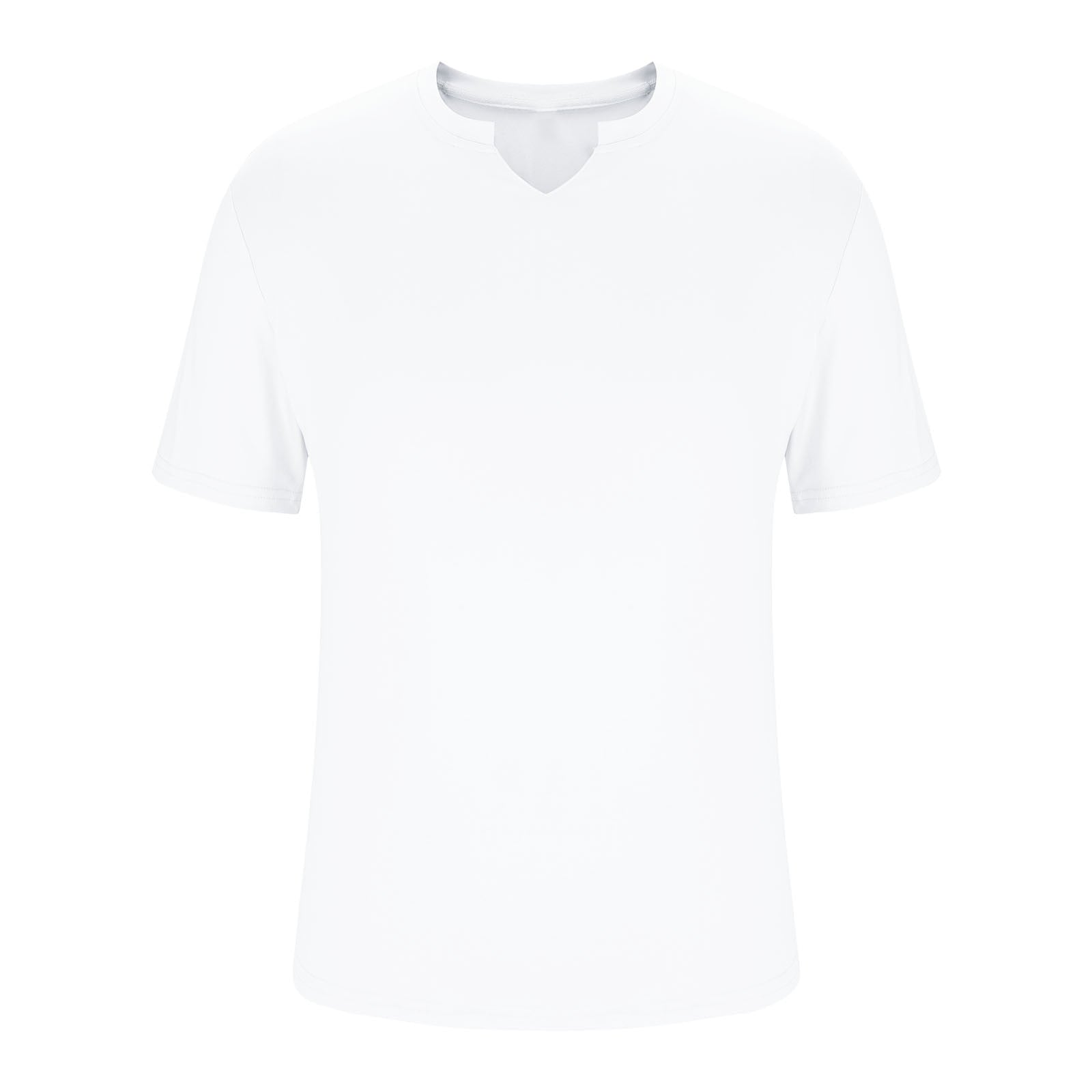 Men’s Short Sleeve Athletic Dry-Fit T-Shirt – White Workout Top